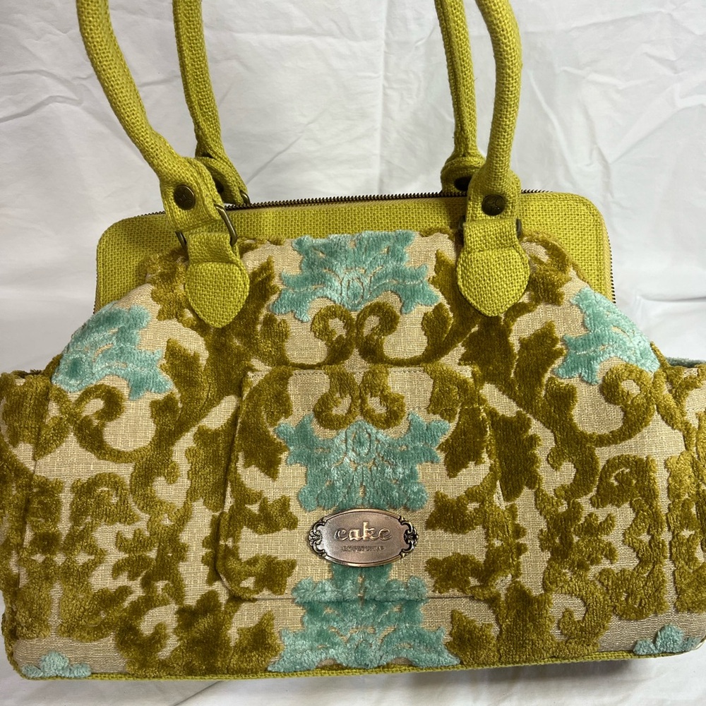Petunia pickle bottom Cake diaper bag Olive and Teal Shoulder Bag